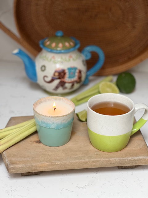 INTRODUCING our Portuguese Stoneware Coffee Cup Candles 